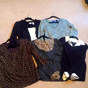 Lot of 6 tops size medium Loft, Rafaela +